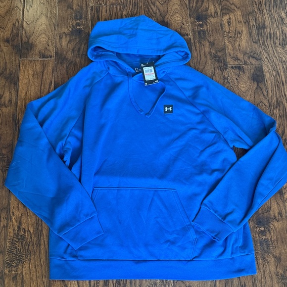 NWT!  Under Armour Men's Rival Royal Blue Hoodie, size 3x - Picture 3 of 7